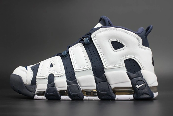 Nike Air More Uptempo "Olympic" White Midnight Navy mens 414962-104 BestValue 1535