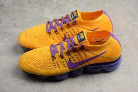 Nike Air VaporMax Flyknit 2018 Lemon Yellow Purple  mens AA3858-104 WellDesigned 1490