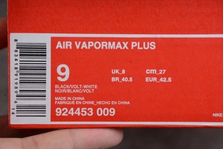 Durable Nike Air VaporMax Plus Black Volt 924453-009 1482