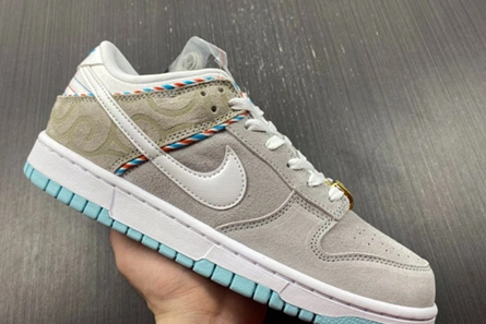 Versatile Nike Dunk Low SE Barber Shop Grey DH7614-500 1068