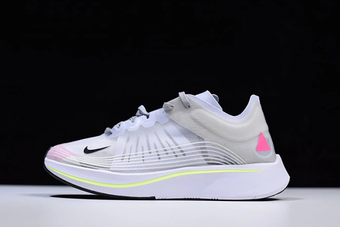 Unique Nike Mens Lab Zoom Fly SP Swoosh Pinwheel Light Gray White Pink Yellow AA3172-106 1559