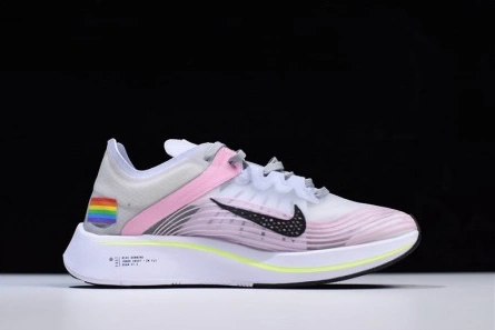 Unique Nike Mens Lab Zoom Fly SP Swoosh Pinwheel Light Gray White Pink Yellow AA3172-106 1559