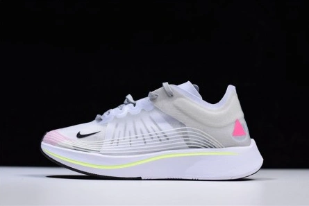 Unique Nike Mens Lab Zoom Fly SP Swoosh Pinwheel Light Gray White Pink Yellow AA3172-106 1559