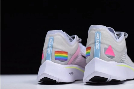 Unique Nike Mens Lab Zoom Fly SP Swoosh Pinwheel Light Gray White Pink Yellow AA3172-106 1559