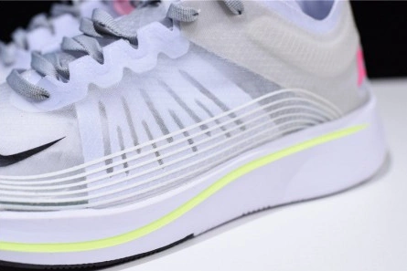 Unique Nike Mens Lab Zoom Fly SP Swoosh Pinwheel Light Gray White Pink Yellow AA3172-106 1559