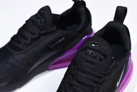 Nike womens  Air Max 270 black purple AH6789 016 Durable 1445
