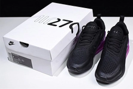 Nike womens  Air Max 270 black purple AH6789 016 Durable 1445