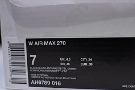 Nike womens  Air Max 270 black purple AH6789 016 Durable 1445