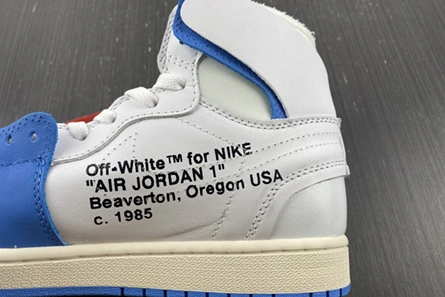 Breathable OFF-WHITE x Air Jordan 1 AQ0818-168 1948