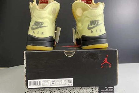 OFF-WHITE x Air Jordan 5 “Sail” DH8565-100 Trendsetting 597