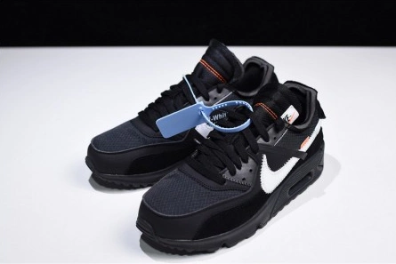 Off-White Nike Air Max 90 Black Cone White AA7293-001 Vibrant 1343