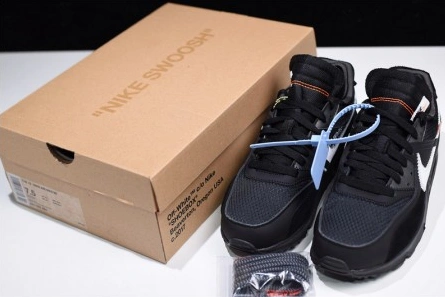 Off-White Nike Air Max 90 Black Cone White AA7293-001 Vibrant 1343