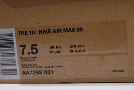 Off-White Nike Air Max 90 Black Cone White AA7293-001 Vibrant 1343