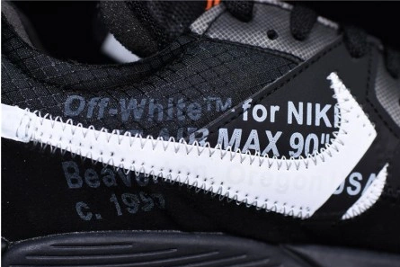 Off-White Nike Air Max 90 Black Cone White AA7293-001 Vibrant 1343