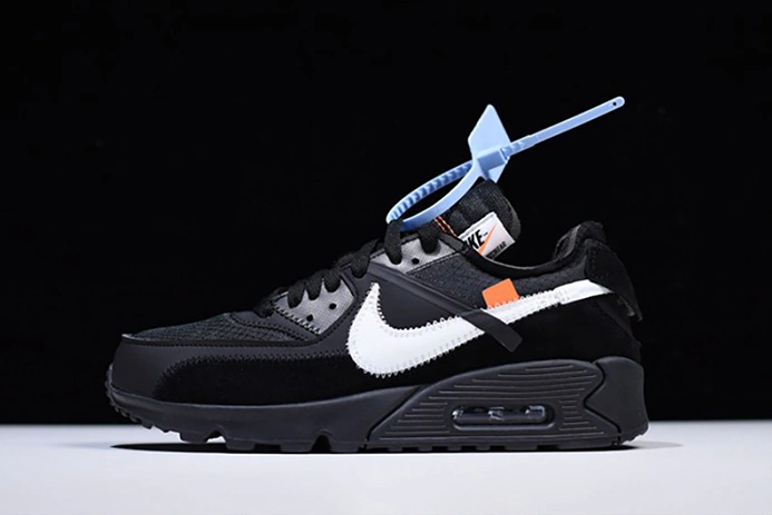 Off-White Nike Air Max 90 Black Cone White AA7293-001 Vibrant 1343