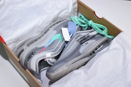 Off White Nike Air Max 97 Menta AJ4585-101 Breathable 1419