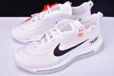 Off White X Air Max 97 The Ten White Cone Ice Blue AJ4585-100 Compact 1368