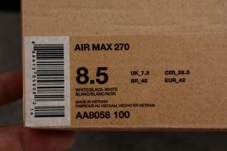 BestValue Off-White x Nike Air Max 270 Triple White AA8058-100 1972