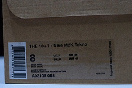 Off-White x nike M2K tekno White, Black & Team Orange A03108 058 GoodFit 1631