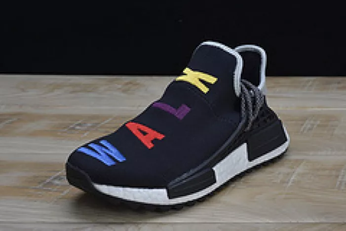 Trendy Pharrell x Adidas NMD Hu Tri-Color Black Running shoes 114970010 1820