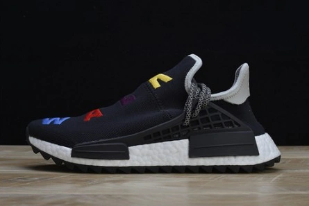 Trendy Pharrell x Adidas NMD Hu Tri-Color Black Running shoes 114970010 1820