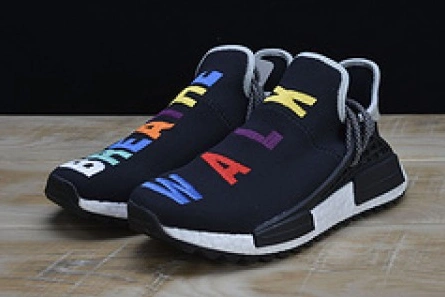 Trendy Pharrell x Adidas NMD Hu Tri-Color Black Running shoes 114970010 1820