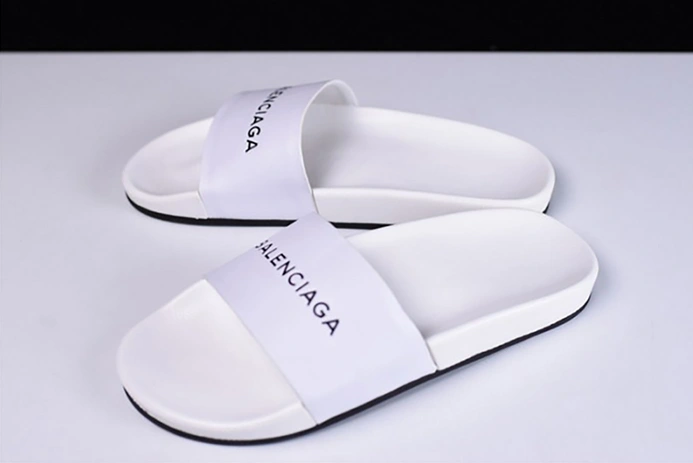 HighQuality 3453 Balenciaga Logo leather slip-on sandals 72ZE-C 2114