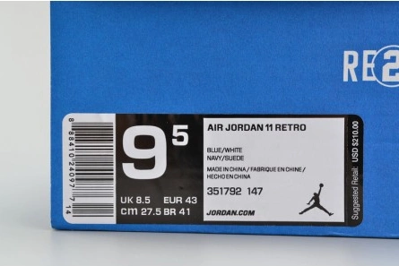 EasyMatch 5411 AIR JORDAN 11 RETRO DEREK JETER NAVY SUEDE 351792- 718