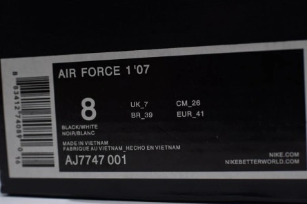HighQuality 3017 Air Force 1 Low Utility Black White - AJ7747- 1234