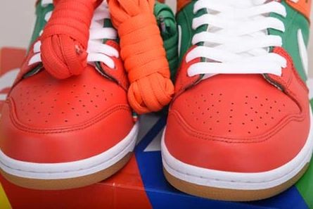 Breathable 5459 Nike Dunk Low Orange Green White CZ5130- 1133