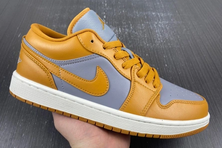 EyeCatching 9217 Air Jordan 1 Low Cement Grey Chutney (Women's)  DC0774- 90