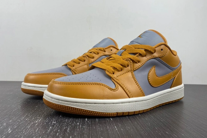EyeCatching 9217 Air Jordan 1 Low Cement Grey Chutney (Women's)  DC0774- 90