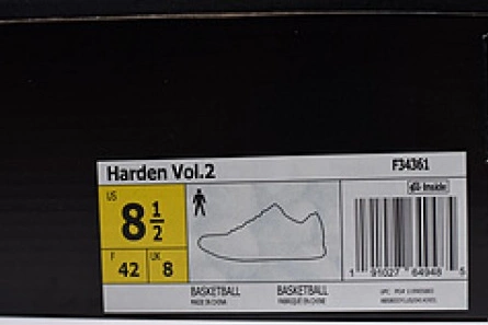 9595 adidas Mens Black Basketball Shoes James Harden Vol. 2 F WellDesigned 1947