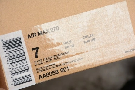 Unique 3364 Off-White X Nike Air Max 270 'Black' AA8058- 1974