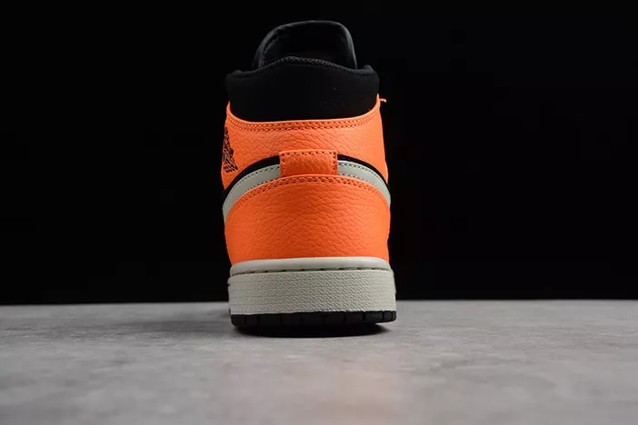 1505 Air Jordan 1 Mid Black Orange 554724- Breathable 275