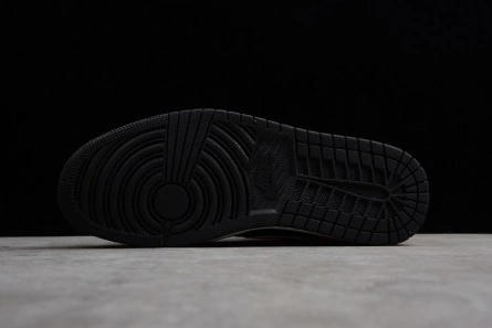 1505 Air Jordan 1 Mid Black Orange 554724- Breathable 275