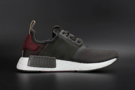 Durable 8103 ADIDAS NMD R1 W UTILITY GREY OLIVE MAROON  WOMENS BA 1826
