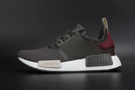 Durable 8103 ADIDAS NMD R1 W UTILITY GREY OLIVE MAROON  WOMENS BA 1826