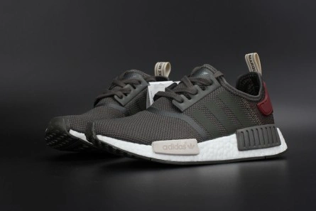 Durable 8103 ADIDAS NMD R1 W UTILITY GREY OLIVE MAROON  WOMENS BA 1826