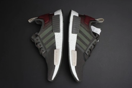 Durable 8103 ADIDAS NMD R1 W UTILITY GREY OLIVE MAROON  WOMENS BA 1826