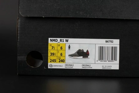 Durable 8103 ADIDAS NMD R1 W UTILITY GREY OLIVE MAROON  WOMENS BA 1826