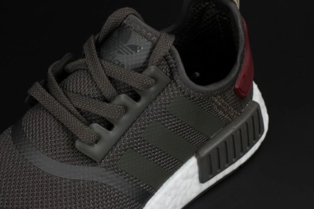 Durable 8103 ADIDAS NMD R1 W UTILITY GREY OLIVE MAROON  WOMENS BA 1826