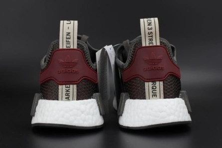 Durable 8103 ADIDAS NMD R1 W UTILITY GREY OLIVE MAROON  WOMENS BA 1826