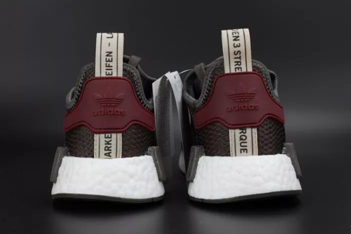 Durable 8103 ADIDAS NMD R1 W UTILITY GREY OLIVE MAROON  WOMENS BA 1826