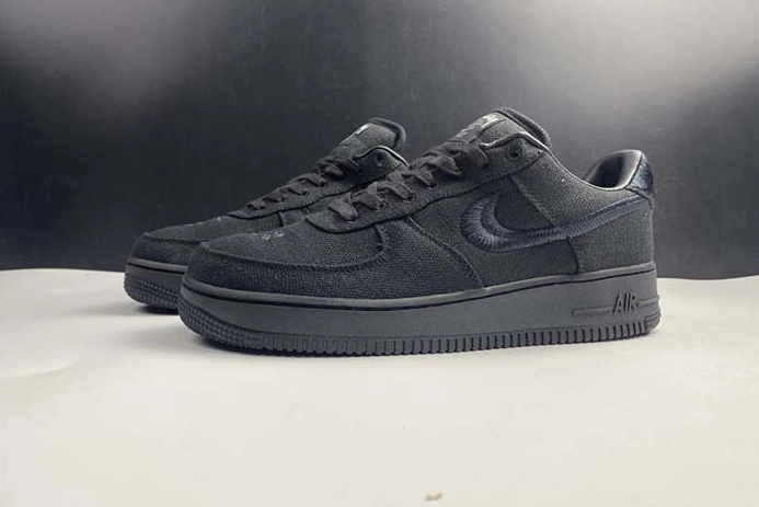 EyeCatching Stussy x Nike Air Force 1 Low “Black” CZ9084-001 1196