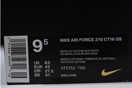 Sleek 5575 Nike Air Force 270 Gold Standard AT5752- 1613
