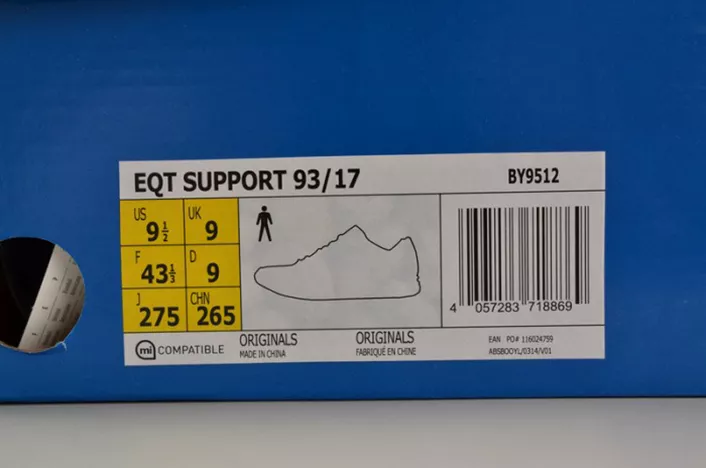4108 Adidas Originals EQT Support 93 17 Boost Triple Black MENS  BY TopPick 1885