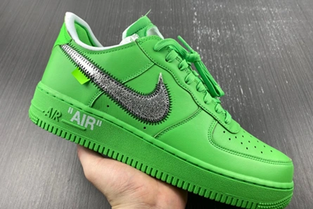 WellDesigned 8991 Nike Air Force 1 Low Off-White Light Green Spark  DX1419- 1185