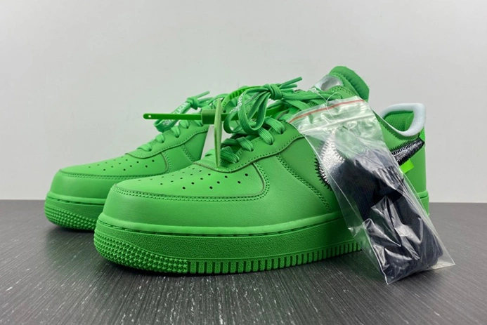 WellDesigned 8991 Nike Air Force 1 Low Off-White Light Green Spark  DX1419- 1185