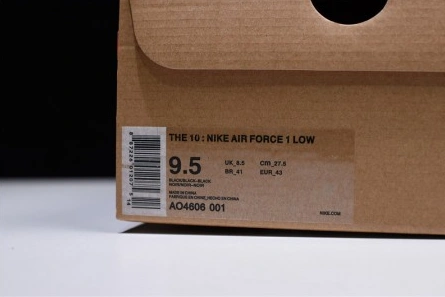 Resilient 3844 Off-White Nike Air Force 1 Black AO4606- 1267